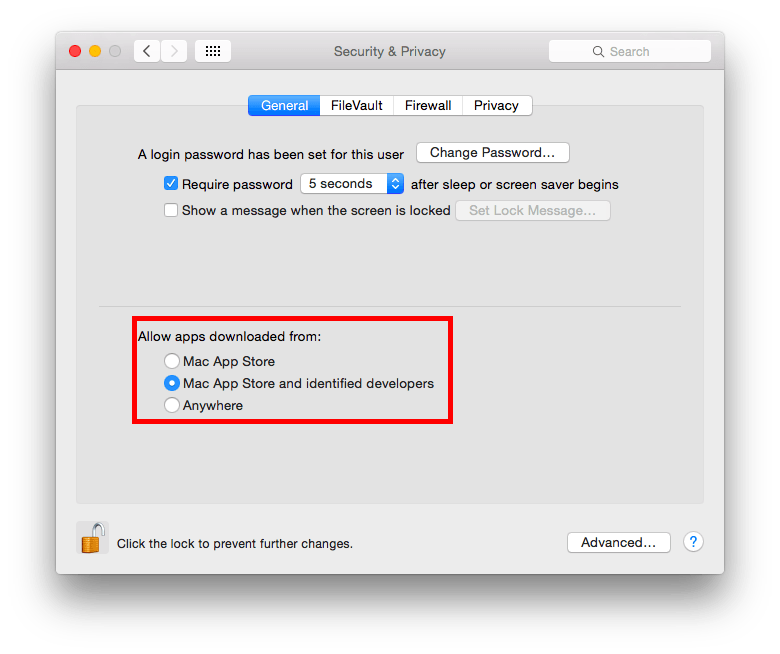 How to change security preferences on mac for unidentified developer sierra